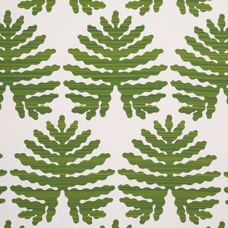 Schumacher Palma Sola Indoor/Outdoor Green Fabric - Eade's Wallpaper