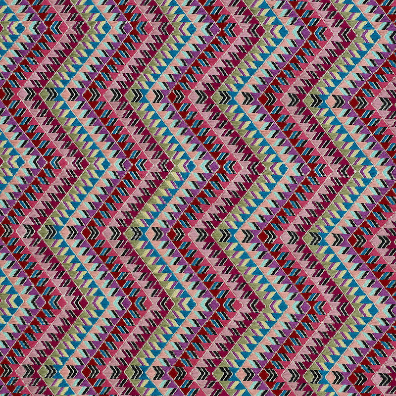 Schumacher Amates Hand Woven Brocade Carnival Fabric