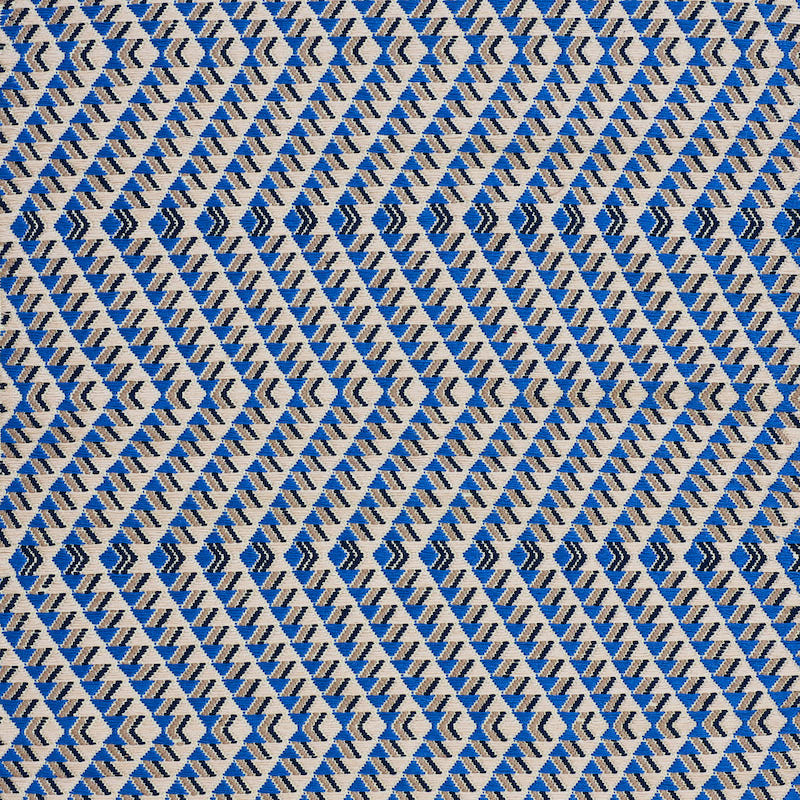 Schumacher Amates Hand Woven Brocade Ocean Fabric