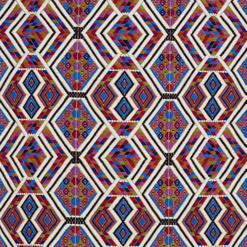 Schumacher Chahal Hand Woven Brocade Carnival Fabric