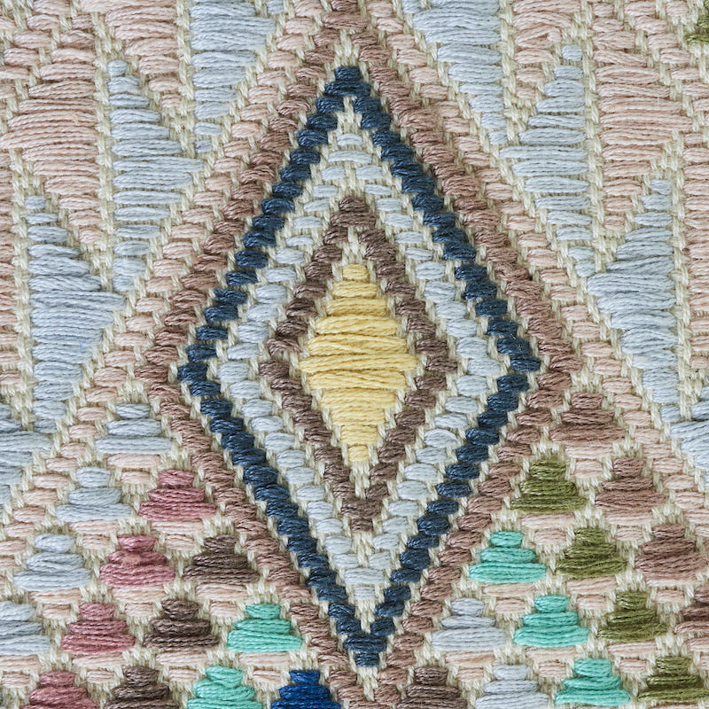 Schumacher Coyolate Hand Woven Brocade Arctic Fabric