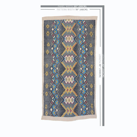 Schumacher Kaya Hand Woven Brocade Blue Fabric