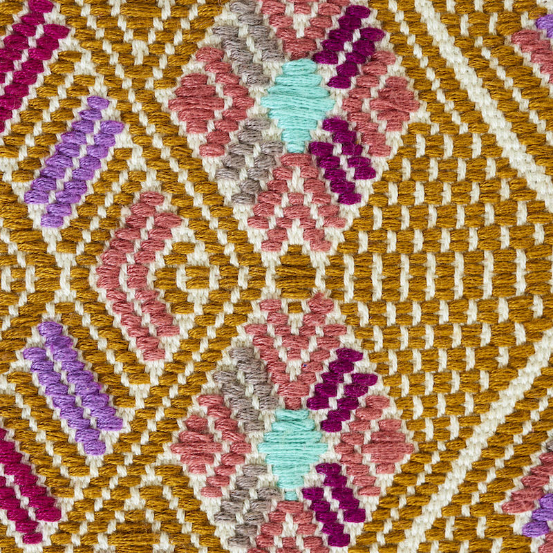Schumacher Kaya Hand Woven Brocade Mostaza Fabric