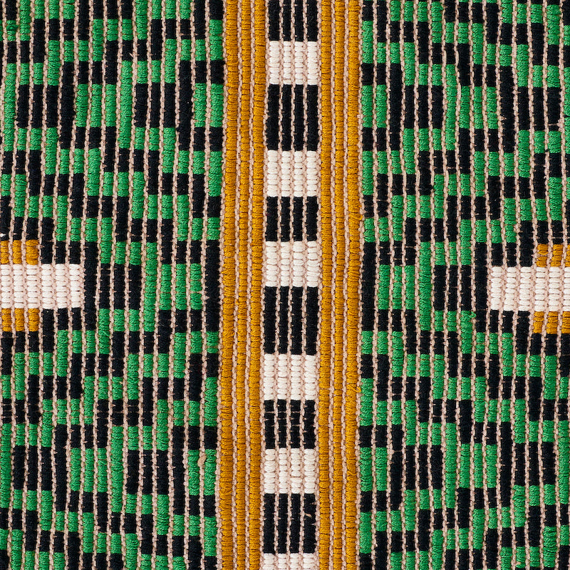 Schumacher Mixco Hand Woven Brocade Jewel Fabric - Eade's Wallpaper