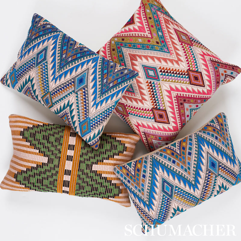 Schumacher Mixco Hand Woven Brocade Jewel Fabric - Eade's Wallpaper