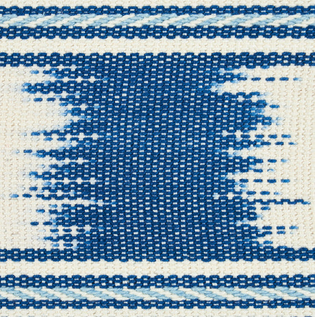 Schumacher 79300 BANYAN IKAT TAPE in BLUE Trim - HAPPY TOGET