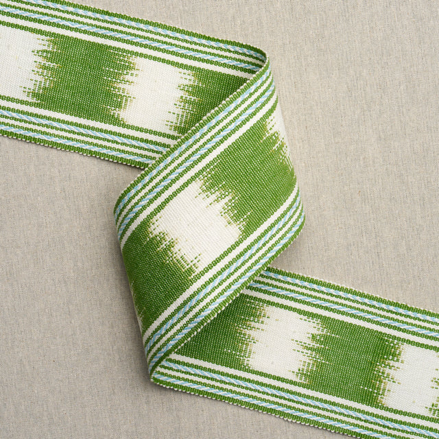 Schumacher 79303 BANYAN IKAT TAPE in LEAF Trim - PERENNIAL F