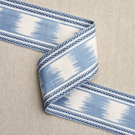 Schumacher 79304 BANYAN IKAT TAPE in SKY Trim - PERENNIAL FA