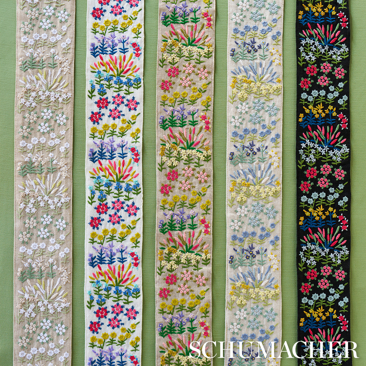 Schumacher 79310 LULA EMBROIDERED TAPE in IVORY Trim - EXQUI