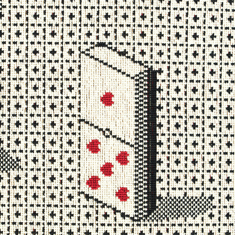 Schumacher Domino Épinglé Black Fabric