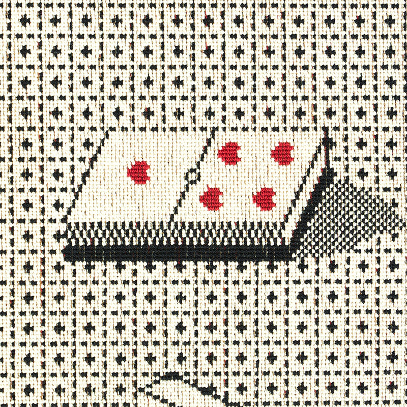 Schumacher Domino Épinglé Black Fabric