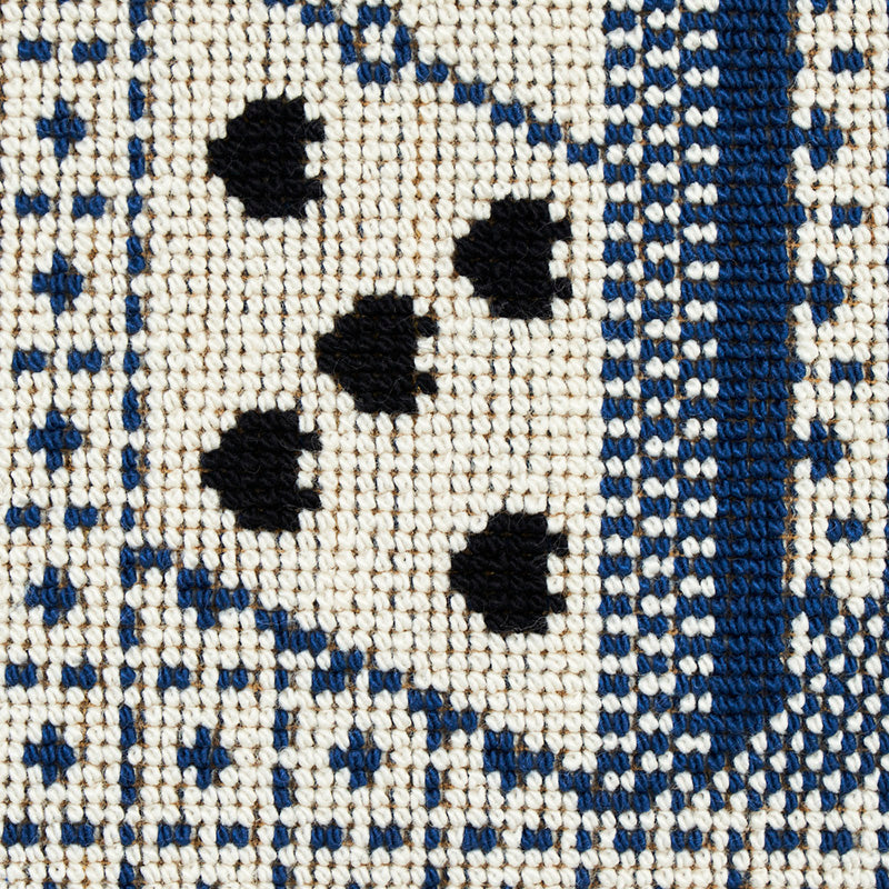 Schumacher Domino Épinglé Blue Fabric
