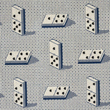Schumacher Domino Épinglé Blue Fabric