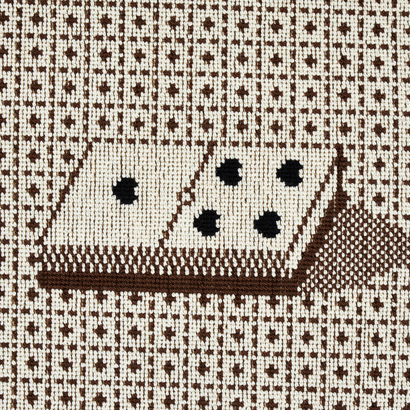 Schumacher Domino Épinglé Brown Fabric