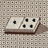 Schumacher Domino Épinglé Brown Fabric