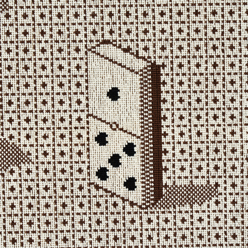 Schumacher Domino Épinglé Brown Fabric
