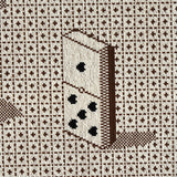 Schumacher Domino Épinglé Brown Fabric