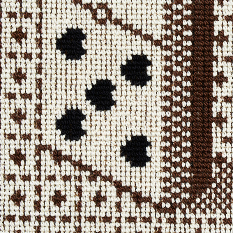 Schumacher Domino Épinglé Brown Fabric