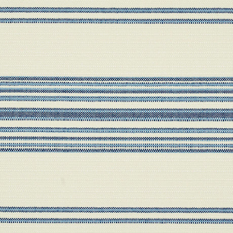 Schumacher Solana Stripe Indoor/Outdoor Navy Fabric - Eade's Wallpaper