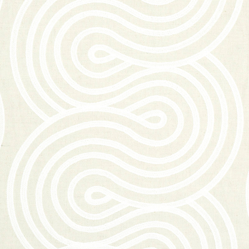 Schumacher Giraldi Embroidery Natural Fabric