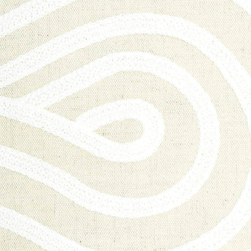 Schumacher Giraldi Embroidery Natural Fabric