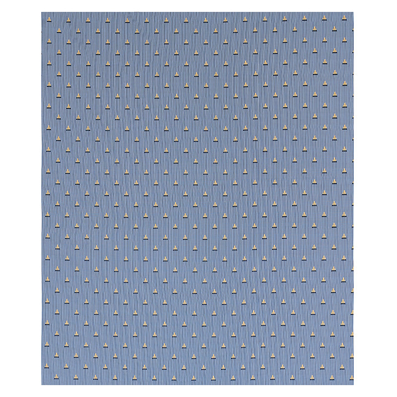 Schumacher Ludus Stripe Blue Fabric - Eade's Wallpaper
