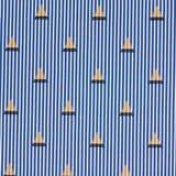 Schumacher Ludus Stripe Blue Fabric - Eade's Wallpaper