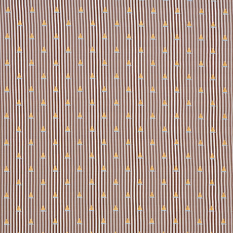 Schumacher Ludus Stripe Brown Fabric - Eade's Wallpaper