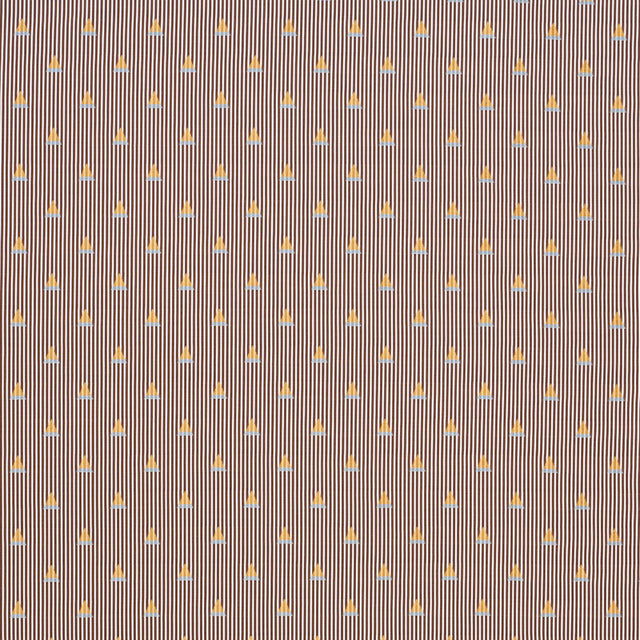 Schumacher Ludus Stripe Brown Fabric - Eade's Wallpaper