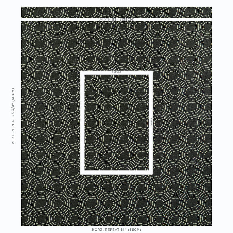 Schumacher Alma Indoor/Outdoor Carbon Fabric