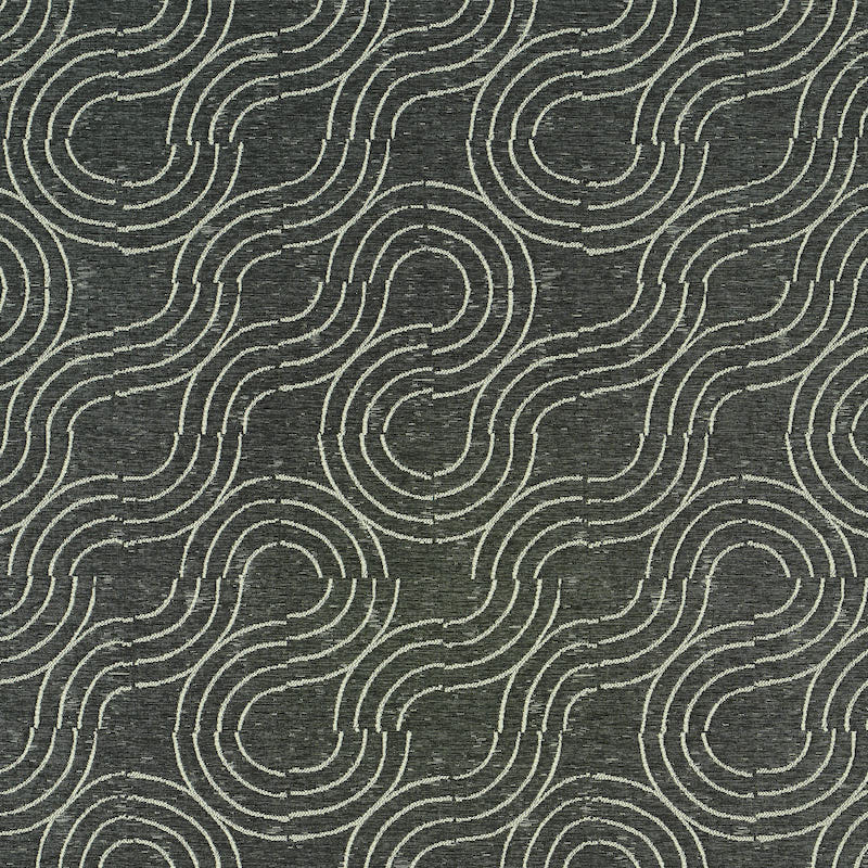 Schumacher Alma Indoor/Outdoor Carbon Fabric