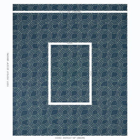 Schumacher Alma Indoor/Outdoor Denim Fabric