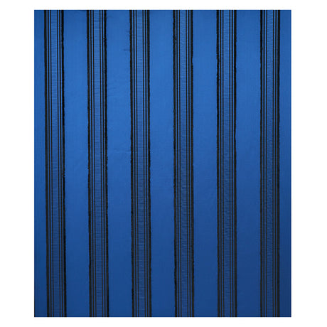 Schumacher Senza Satin Stripe Cobalt Fabric - Eade's Wallpaper
