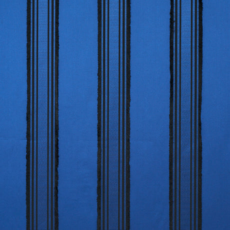 Schumacher Senza Satin Stripe Cobalt Fabric - Eade's Wallpaper