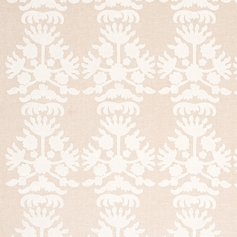 Schumacher Cybele Embroidery Natural Fabric