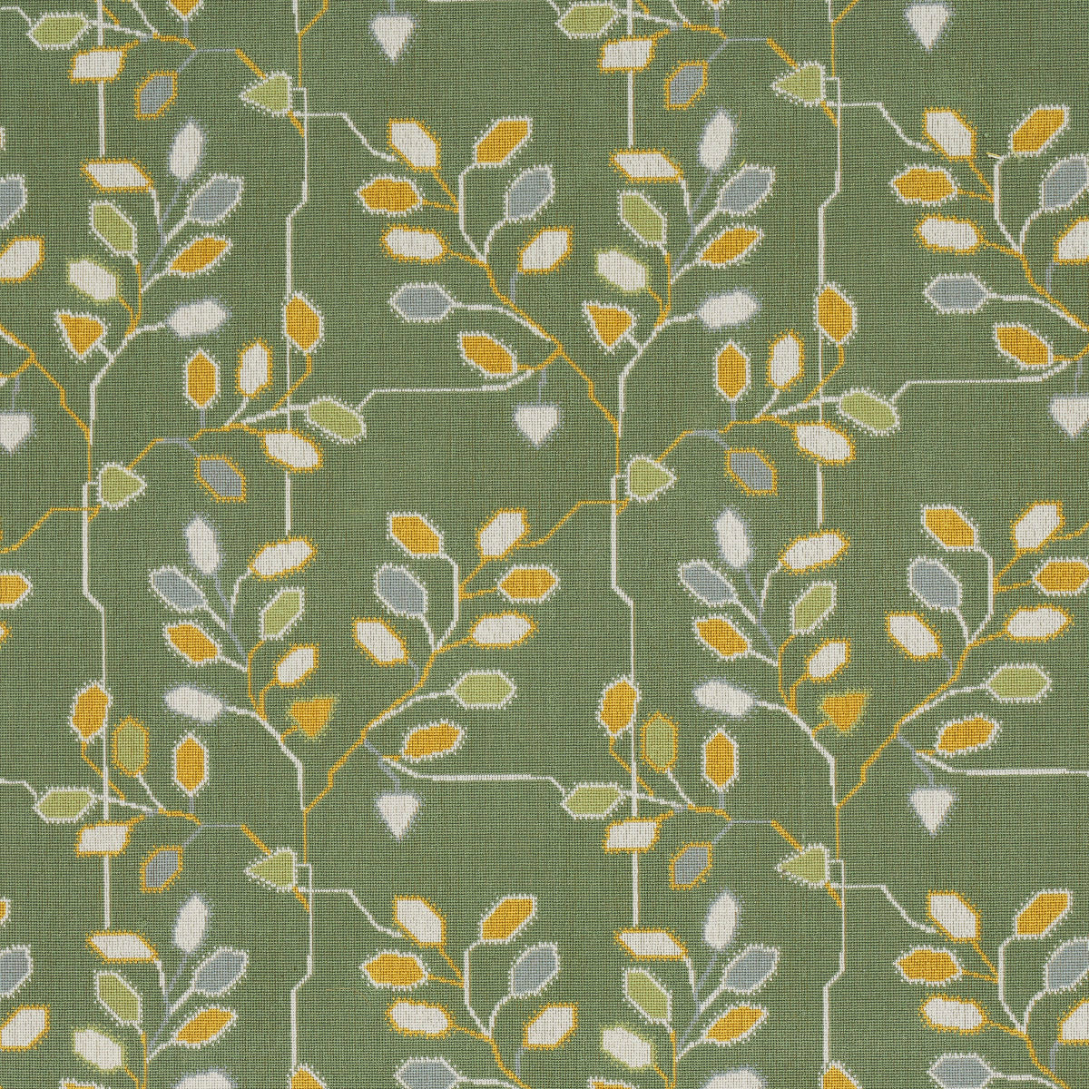 Schumacher Tumble Weed Épinglé Meadow Green Fabric - Eade's Wallpaper