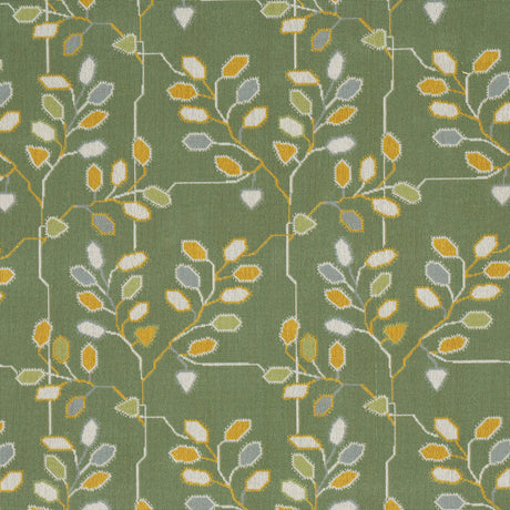 Schumacher Tumble Weed Épinglé Meadow Green Fabric - Eade's Wallpaper