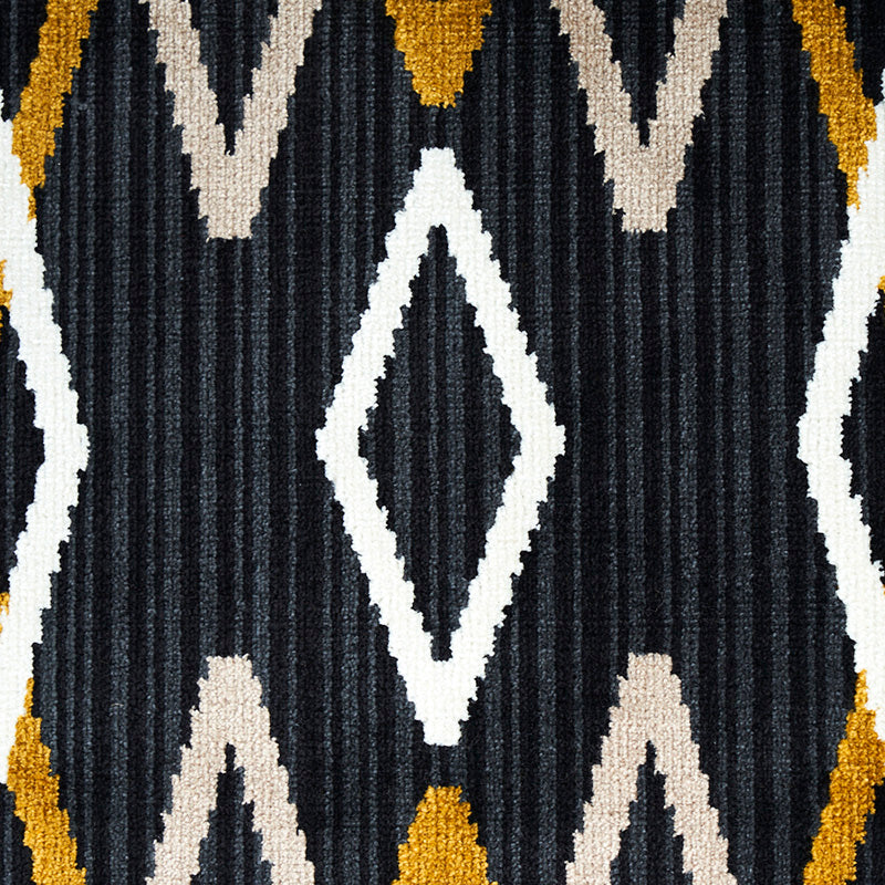 Schumacher Kyoto Trellis Soot Fabric - Eade's Wallpaper