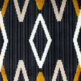 Schumacher Kyoto Trellis Soot Fabric - Eade's Wallpaper