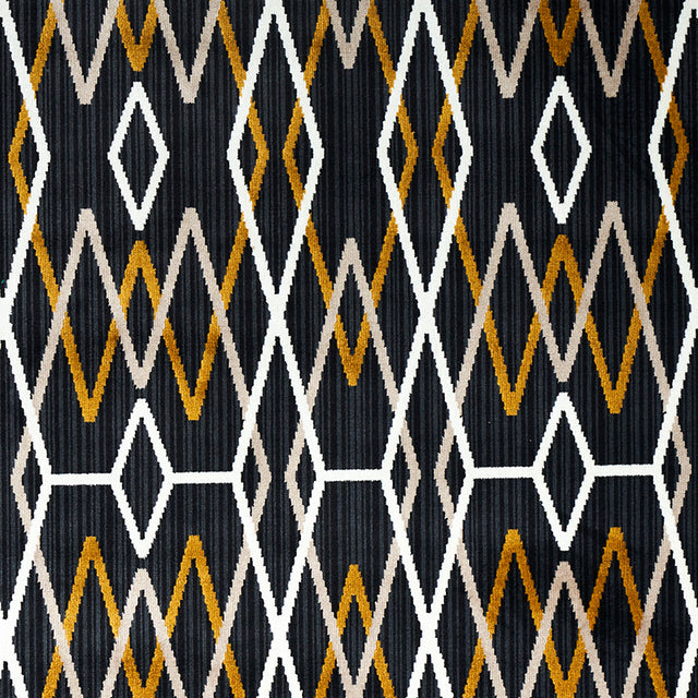 Schumacher Kyoto Trellis Soot Fabric - Eade's Wallpaper