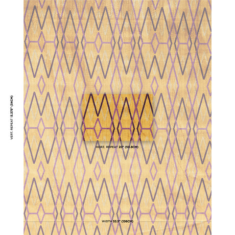 Schumacher Kyoto Trellis Saffron Fabric - Eade's Wallpaper