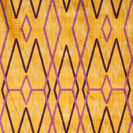 Schumacher Kyoto Trellis Saffron Fabric - Eade's Wallpaper