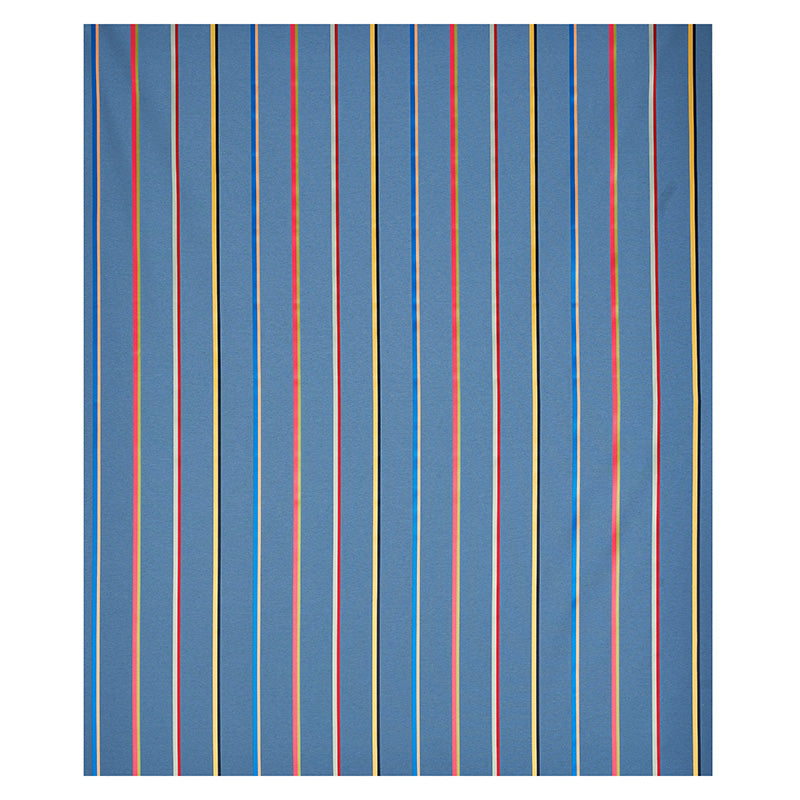 Schumacher Larivey Stripe Slate Fabric - Eade's Wallpaper