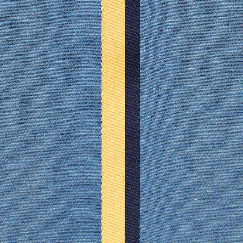 Schumacher Larivey Stripe Slate Fabric - Eade's Wallpaper