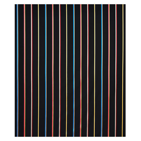 Schumacher Larivey Stripe Charcoal Fabric - Eade's Wallpaper
