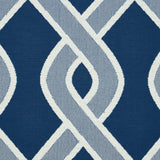 Schumacher Cleo Trellis Indoor/Outdoor Blue Fabric