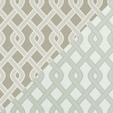 Schumacher Cleo Trellis Indoor/Outdoor Neutral Fabric