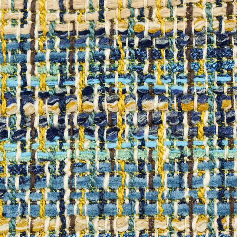 Schumacher Cannonbury Blue Multi Fabric