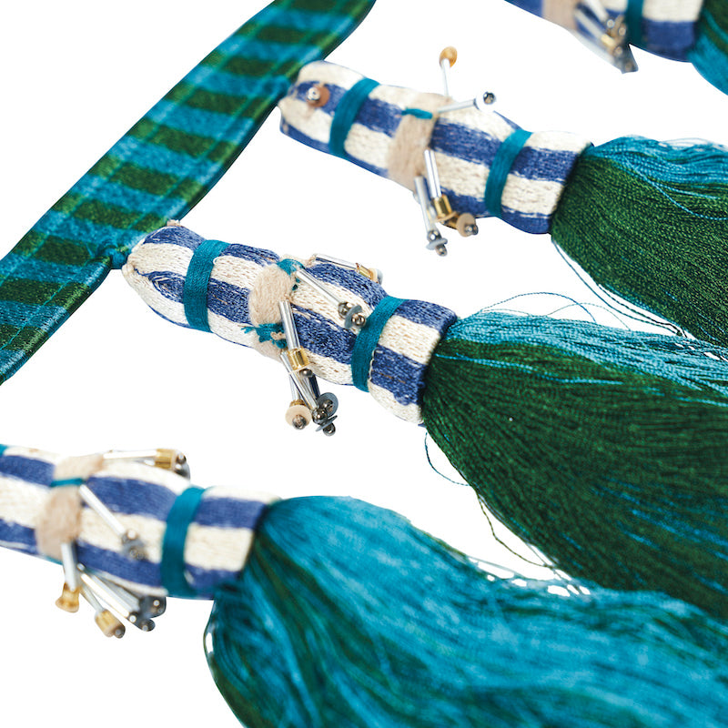 Schumacher 79601 ANTONY TASSEL TRIM in PEACOCK & GREEN Trim 
