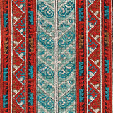 Schumacher Vinka Embroidery Red & Black Fabric - Eade's Wallpaper